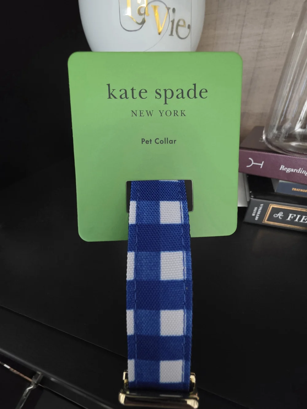 kate spade Navy Gingham Collar